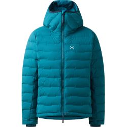 Haglöfs Spitz Down Hood W – Geacă din puf elastică cu glugă - Albastru Deep Teal