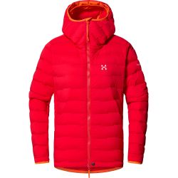 Haglöfs Spitz Down Hood W – Geacă din puf elastică cu glugă - Roșu Bright Red