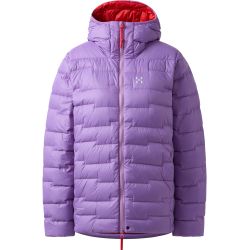 Haglöfs ROC Flash Down Hood W – Geacă tehnică din puf cu glugă - Mov Purple Ice/Tech Red