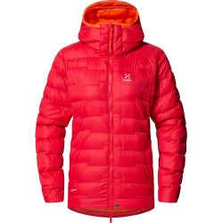 Haglöfs ROC Flash Down Hood W – Geacă tehnică din puf cu glugă - Roșu Bright Red
