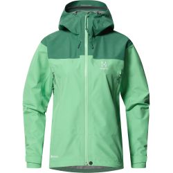 Haglöfs ROC Flash GTX Jacket W – Geacă GORE-TEX pentru munte - Verde Mint Stone/Dk Jelly Green