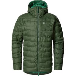 Haglöfs ROC Flash Down Hood – Geacă tehnică din puf cu glugă - Verde Seaweed Green