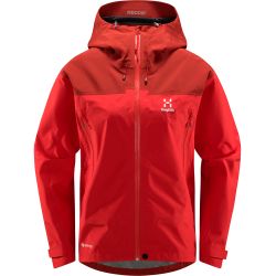 Haglöfs ROC Flash GTX Jacket W – Geacă GORE-TEX pentru munte - Roșu Poppy Red/Corrosion