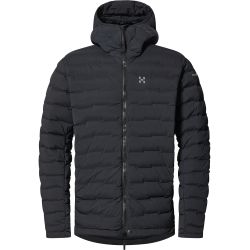 Haglöfs Spitz Down Hood – Geacă din puf elastică cu glugă - Negru True Black