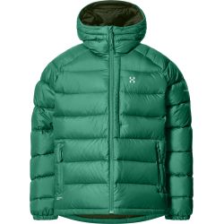 Haglöfs Rosson Down Hood – Geacă din puf cu glugă - Verde Dk Jelly Green