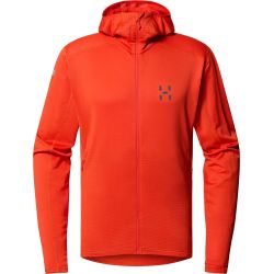 Haglöfs L.I.M Mid Multi Hood – Hanorac strat intermediar - Roșu Habanero