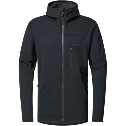 Haglöfs Rosson Mid Hood – Hanorac strat intermediar - Negru True Black