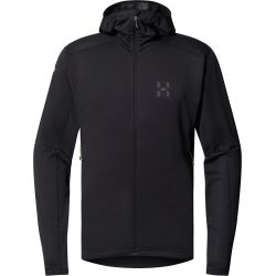 Haglöfs L.I.M Mid Multi Hood – Hanorac strat intermediar - Negru True Black