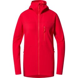 Haglöfs Rosson Mid Hood W – Hanorac strat intermediar - Roșu Bright Red