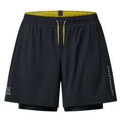 Haglöfs L.I.M Tempo Trail 2-in-1 Shorts W – Pantaloni scurți 2 în 1 de alergare trail - Negru True Black