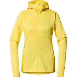 Haglöfs L.I.M Mid Fast II Hood W – Hanorac strat intermediar pentru activități rapide - Galben Tech Yellow