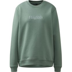 Haglöfs Crewneck W – Bluză din bumbac organic - Verde Chlorophyll Green
