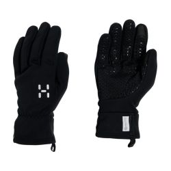 Haglöfs Bow Windstopper Glove – Mănuși din piele cu Windstopper - Negru True Black