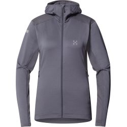 Haglöfs L.I.M Mid Multi Hood W – Hanorac strat intermediar - Gri închis Magnetite