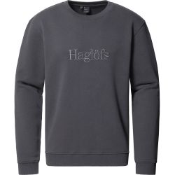 Haglöfs Crewneck – Bluză din bumbac organic - Negru True Black
