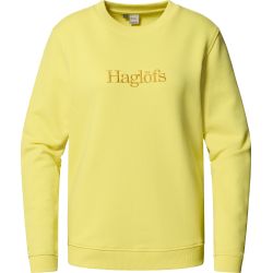 Haglöfs Crewneck W – Bluză din bumbac organic - Galben Pale Yellow