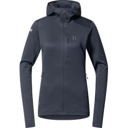 Haglöfs L.I.M Mid Fast II Hood W – Hanorac strat intermediar pentru activități rapide - Negru True Black