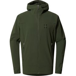 Haglöfs Rosson Softshell Hood – Geacă softshell cu glugă - Verde Seaweed Green