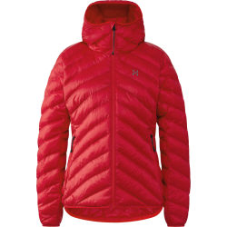 Haglöfs Särna Mimic II Hood W – Geacă izolată Mimic Gold cu glugă - Roșu Bright Red
