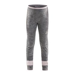 Craft Fuseknit Comfort Pants Junior – Pantaloni strat de bază pentru copii - Gri cu roz