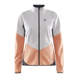 Craft Glide Jacket W – Geacă softshell de schi fond - Alb cu portocaliu