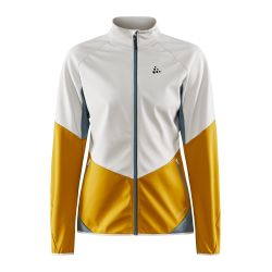 Craft Glide Jacket W – Geacă softshell de schi fond - Gri deschis cu galben