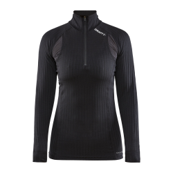 Craft Active Extreme X Zip LS W – Bluză strat de bază cu fermoar scurt - Negru