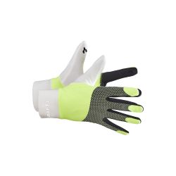 Craft ADV Lumen Fleece Glove – Mănuși de alergare fleece reflectorizante - Alb