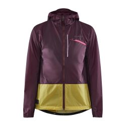 Craft ADV Offroad Wind Jacket W – Geacă de vânt de ciclism cu glugă - Mov cu galben