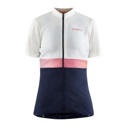 Craft Core Endur Jersey W – Tricou de ciclism - Alb/gri cu albastru închis