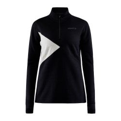Craft ADV Nordic Wool HZ W – Bluză cu merinos și fermoar scurt - Negru