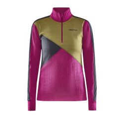 Craft ADV Nordic Wool HZ W – Bluză cu merinos și fermoar scurt - Roz