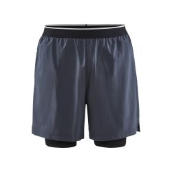 Craft ADV Essence Perforated 2-IN-1 Stretch Shorts – Pantaloni scurți 2 în 1 perforați - Gri