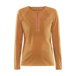 Craft PRO Trail Wind LS Tee W – Bluză de alergare trail anti-vânt - Portocaliu