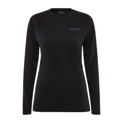 Craft ADV Wool Merino Rn LS W – Bluză strat de bază cu lână merinos - Negru