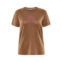 Craft ADV Trail Wool SS Tee W – Tricou de alergare trail cu lână - Maro (685200)