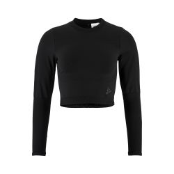 Craft ADV Tone Seamless Cropped LS Top W – Top scurt fără cusături cu mânecă lungă - Negru