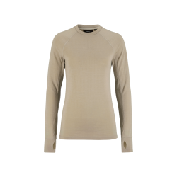 Craft Wool Comfort Rn LS W – Bluză strat de bază cu lână, dublu strat - Bej