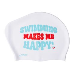 Finis - casca inot - Long Hair Silicone - pentru par lung - Alb