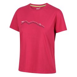 INOV8 Graphic Tee SS Ridge W – Tricou din bumbac organic cu imprimeu - Roz