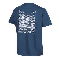 INOV8 Graphic Tee SS Footprints W – Tricou din bumbac organic cu imprimeu - Albastru