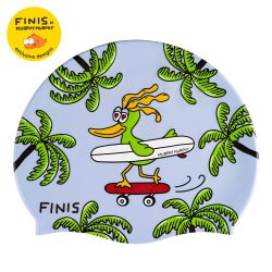 Finis - casca inot - Silicone Cap Print - cu imprimeu - Pasăre pe skate