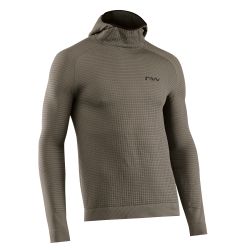 Tricou ciclism Northwave Route Knit lung L/XL cu glugă, verde