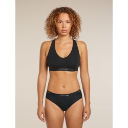 Bustieră Merino Icebreaker 125 Sprite Racerback - negru Black
