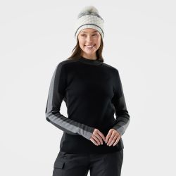 Bluză Merino Smartwool Alpine Crew - negru Black | fit slim, mărime M