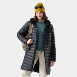 Geacă parka Smartwool Winterloft Hooded - negru | puf + Merino, mărime M