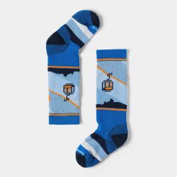 Șosete Merino schi Smartwool Gondola Games - Laguna Blue | Over-the-Calf | Full Cushion