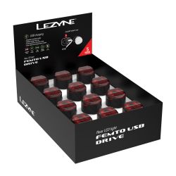 Lumină spate Lezyne LED Femto USB Drive Box Set Rear - Negru