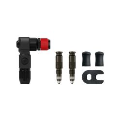 Cap pompă (chuck) Lezyne ABS Pro Clik™ Chuck with Schwalbe Clik Valve® Cores - negru