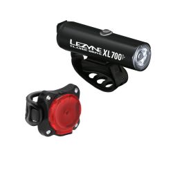 Set lumini Lezyne Classic Drive XL 700+ / Zecto Drive 200+ - negru satinat/negru